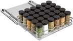 Pull Out Cabinet Organizer for Spices, Cans - Heavy Duty with Lifetime Limited Warranty- Pull Out Spice Rack- Cabinet Pull Out Shelf for Cans,Dishes, Etc, 12-3/8"Wx 10-3/8"D x 2-3/4” H, Chrome