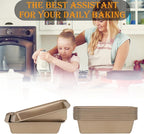Small Mini Loaf Pans Nonstick Bread Pans Set, 12-Pack, 10x5.1x2.5 in, Thick Carbon Steel, Oven & Air Fryer Safe, Cute Baking Tins, Easy-to-Clean, Durable Bakeware for Mini Bread & Cakes (Gold)