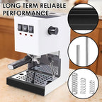 Low Profile Thin Drip Tray and One Single Hole Steam Tip 6 Bar 9 Bar 12 Bar OPV Spring Modification Kit with Long Stainless Steel Tube, Compatible with Pro Gaggia Classic Espresso Coffee Machine