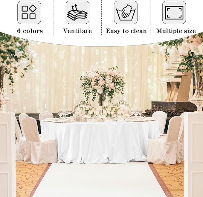 Fitable 6 Pack Navy Round Table Clothes - 70 Inches in Diameter - Stain Resistant and Washable Tablecloths, Polyester Fabric Table Covers for Wedding, Party, Banquet, Gathering