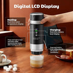 Portable Espresso Maker, Travel Coffee Maker for camping, Portable Espresso Machine with USB-C, 3-in-1 Small Espresso Machine with Ground Coffee & Capsules (NS＆DG) for RV, Hiking (Obsidian Black)