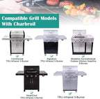 Full-Size Griddle Inserts for Charbroil Commercial Infrared 3 Burner, Flat Top Plate for Charbroil 466242515 466242615 463243016 463367516 463367016 466242516 Replace for G466-0025-W1A Grates