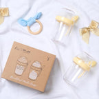 Felli On The Go Yogurt Parfait Snack Cup with Lid, Reusable Leak Proof Acrylic Travel Container for To Go Cereal Granola Milk, 12 oz Clear Mason Jar with Spoon & Crunch Fruit Holder (2, Yellow)