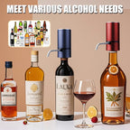 Electric Wine Dispenser, Aerator, Pourer & Vacuum Wine Pump, Portable One Button Automatic Wine Aerator for Quick decanting, Improving Wine Taste & Aroma, Gifts for Men & Women Wine Lovers (Red)