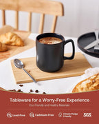 famiware Coffee Mugs Set of 4, Nebula 14oz Coffee Mugs, Ceramic Cup Set with Handle for Latte, Tea, Milk, Cappuccino, Cocoa, Multi-color