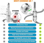 All Stainless Steel Food Processor Blade, Universal 8 Cup Plastic-Free Chopper Part Compatible with Ganiza, KOIOS, Bar, Syvio, CEUKOZ, Kitchen in the box, Homeleader, Homeasy and Most 8 Cup/2L Bowls