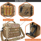opux Tactical Lunch Box for Men, Camo Mens Insulated Lunch Bag for Adult, Leakproof Soft Lunch Cooler with MOLLE Mesh Side Pockets, Multicam Heavy Duty Lunchbox Pail for Work Women, Large, 18 Cans