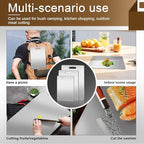 Titanium Cutting Board - 100% Pure Titanium Cutting Boards for Kitchen, Double Sided Medical-grade Cutting Mat for Easy to Clean, Ideal for Home & Outdoor Cooking (10in*14in*0.08in)