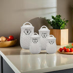 Young's Inc Ceramic Honey Bee Canisters, 4 pc/set