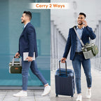 Lifewit Medium Lunch Bag Insulated Lunch Box Soft Cooler Cooling Tote for Adult Men Women, Gray and Green 12-Can (9L)