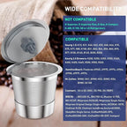 K Cup Reusable Coffee Pods, Stainless Steel Reusable K Cups Coffee Filter Compatible for Keurig 1.0 & 2.0 Coffee Makers, Non-BPA Stainless Steel Reusable K Cup(1 pack)