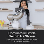 Tartle Kitchen - Stainless Steel Dual Blade Ice Shaver Snow Cone Maker Machine - Summer Parties & Refreshing Treats - Durable Easy to Use & Clean - Ideal for Catering, Restaurant & Commercial Kitchens