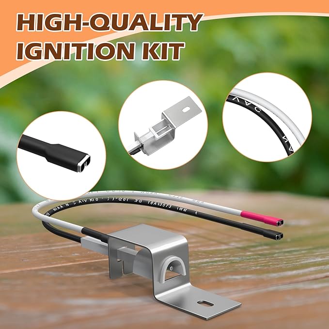 80462 Igniter Kit Replacement for Weber Q100/Q200 Gas Grill Parts, Push Button Ignitor for Weber Q1000/Q2000 Grills Gas Flame Starter, Igniter Assembly Replacement Kit for Weber Q120/Q220