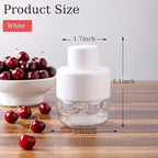 PCTC Cherry Pitter Tool - Pit Remover for Cherries, Multi-Functional Fruit & Vegetable Tool, Quick Release Remove 7 Cherry Pits at Once, Kitchen Gadget for Easy Prep (White)