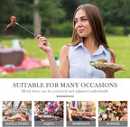 6PCS Stainless Steel Fondue Forks Set (9.1") - Color-Coded Heat-Resistant Handles for Cheese, Chocolate, Meat Desserts,Rust-Proof Fondue Sticks for Grill, Fountain & Camping (Multi-Color)