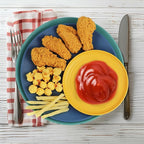 40Pack plates and bowls sets for kids - Unbreakable wheat straw dinnerware sets service for 8 - Alternative plastic 40pcs dish sets for kitchen, camping and indoors dinning - (Colorful)