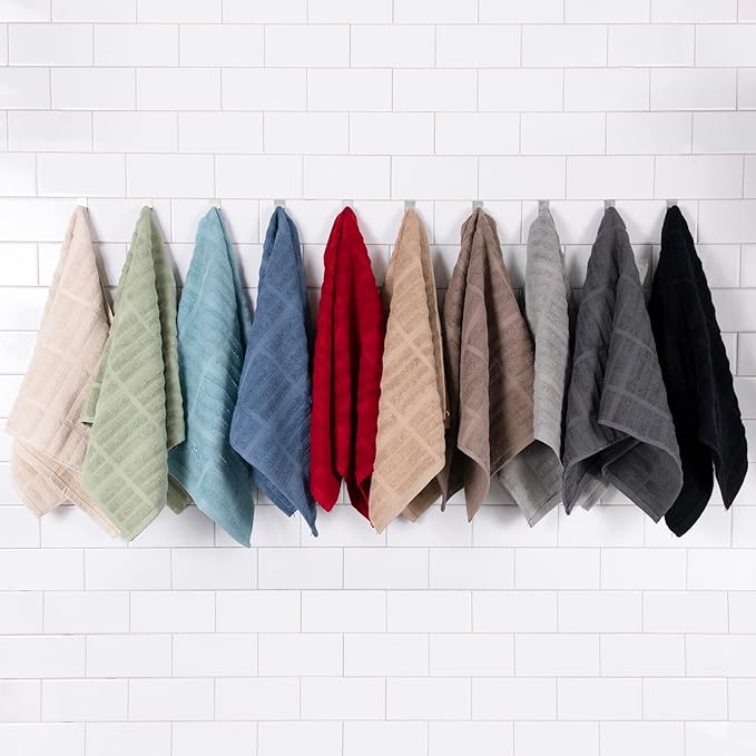 All-Clad Solid & Coordinate Kitchen Towels: Highly Absorbent, Super Soft Long Lasting 100% Cotton, 17" x 30" Tea Towels for Cleaning & Drying Dishes, Pans, Glassware, Countertops, 4-Pack, Cappuccino
