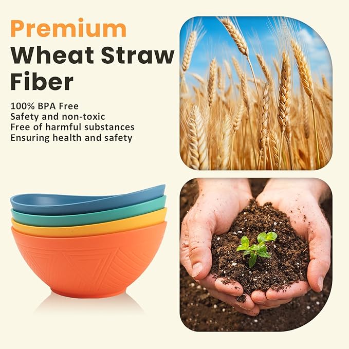 Homienly 9.6 inch Serving Bowls, Large Serving Dishes for Wedding Parties, 60 Oz for Salad, Side Dishes, Pasta, Oval Shape, Microwave & Dishwasher Safe, Set of 4, Multi Color