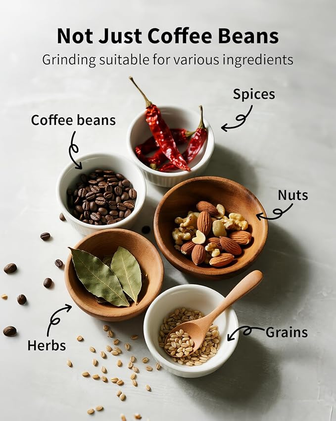 SHARDOR Electric Super Silent Blade Coffee Grinder, Timed Grind Control Rotary Knob, Adjustable Coarse to Fine for Coffee Beans, Spices & Herbs, Black