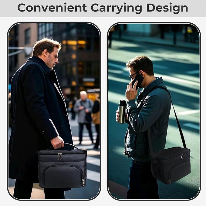 24 Cans/15L Insulated Lunch Bag for Women Men Adults Fit and Fresh Lunchbox Containers Soft Lunch Tote Cooler Bag for Work Home Outdoor Travel Hiking Picnic Beach with Adjustable Straps