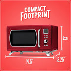 Nostalgia NMCMO9FTRD6A Microwave Oven, 0.9 Cu. Ft, Red