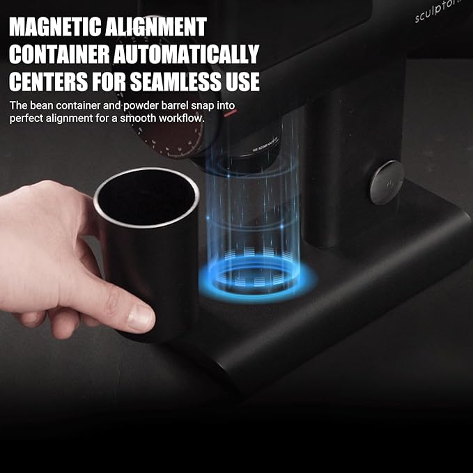 TIMEMORE Sculptor 078S Flat Burr Coffee Bean Grinder, Electric Espresso Grinder with Stepless Coarseness Adjustment, Suitable for Espresso, Pour over, French Press, Cold Brew - White