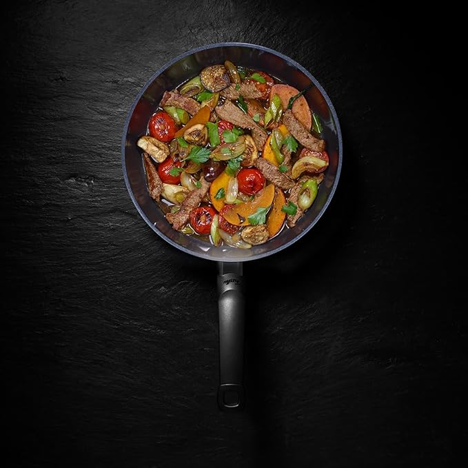 Fissler Ceratal Comfort Ceramic 11 Inch Non-Stick Frying Pan, Orbit Black, Made without PFAS