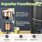 8L/8qt Yogurt Maker Machine, Yogurt Maker with Time and Temperature Control, Commercial Yogurt Maker, Black garlic fermentation machine, Sweet Rice Wine Maker for Home (black, 8L)