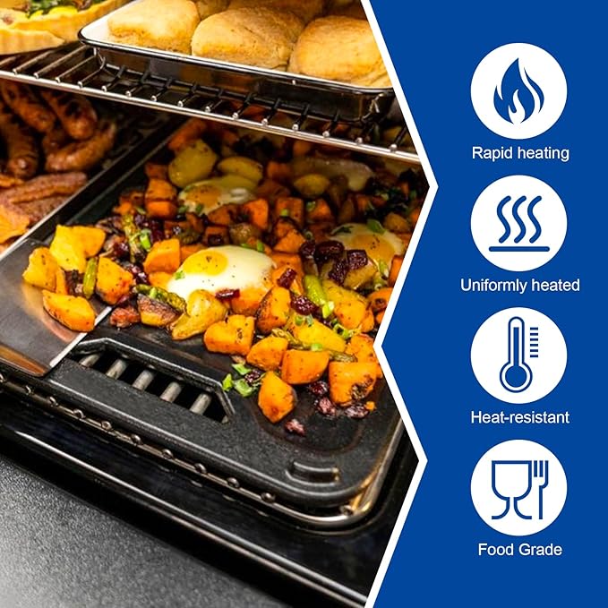 BAC609 Reversible Griddle for Traeger PRO 575 TFB57GLE PRO 780 TFB88PZD Century 22 Century Eastwood 22 Eastwood 34 Grill Accessories Traeger Ironwood XL, Exas Elite 34, Pro 20 Accessories 18.2" x 11"