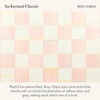 MACKENZIE-CHILDS Enamel Baking Pan for Oven, Rectangular Oven Pan, 9" x 13", Pink-and-White Rosy Check