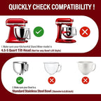 Pouring Shield for KitchenAid Tilt Head 4.5-5QT Stainless Steel (Only),Safety Pouring Shield,Splatter Guard for kitchenaid mixer bowl,Kitchen Aid Stand Mixers (Transparent Blue, for 4.5-5 QT)