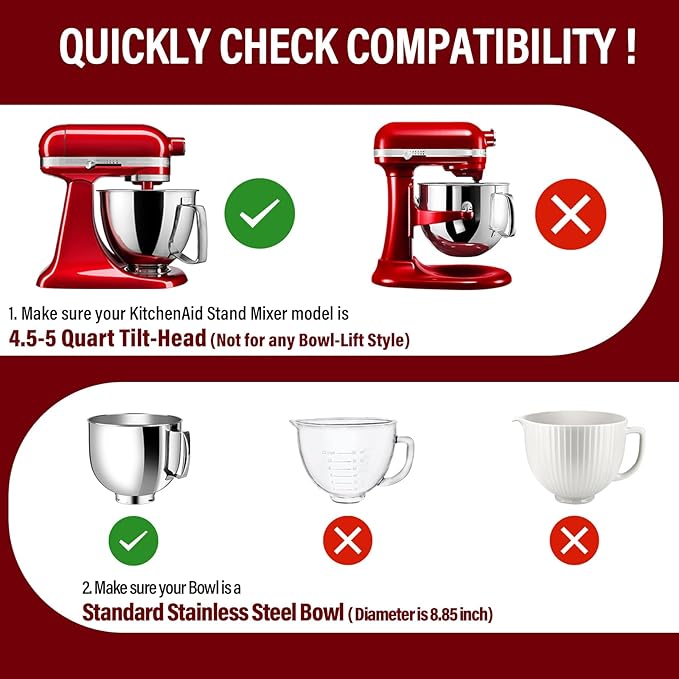 Pouring Shield for KitchenAid Tilt Head 4.5-5QT Stainless Steel (Only),Safety Pouring Shield,Splatter Guard for kitchenaid mixer bowl,Kitchen Aid Stand Mixers (Transparent Blue, for 4.5-5 QT)