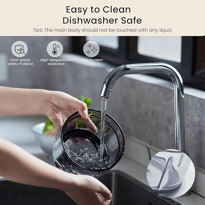 Meat Grinder Electric, 2.2L Stainless Steel Food Processor and Chopper with 4 Sharp Blades, 350W, 2 Speed Modes, for Meat, Baby Food, Vegetables, Fruits, Nuts,8 Cups, Black