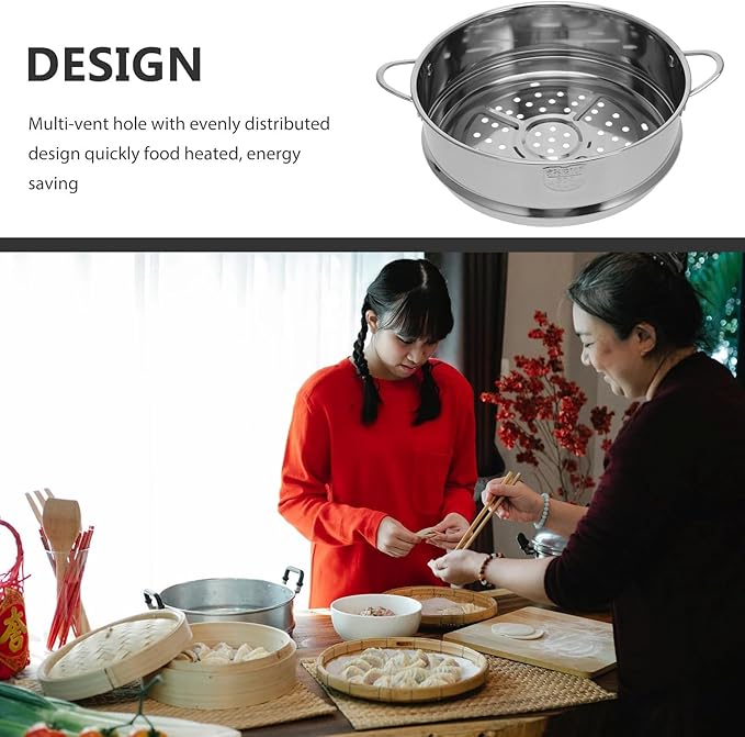 STOBAZA 22cm/8.6in Stainless Steel Steamer Basket for Food Steamer Basket Insert Steam Rack Trivet, Steamer Grid Compatible with InstantPot Pressure Cooker Kitchen Cookware