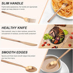 20 Piece Silverware Set for 4,Stainless Steel Flatware Set,Tableware Cutlery Set for Home and Restaurant Include Forks Knives Spoons,Mirror Finish,Dishwasher Safe (Rose Gold)