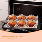 14 oz Mini Cake Pans with Lids, Square Muffin Pans, Multi-purpose Aluminum Baking Cups, Premium Dessert Cups, Creme Brulee Ramekins Oven Safe, 60 Pack