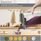 Rice Container, Airtight Rice Storage Container 10lb, Cereal Containers Storage, BPA Free Food Dispenser with Pouring Spout Handle for Flour Pasta Grain, Pet Dog Cat Bird Food Storage Container