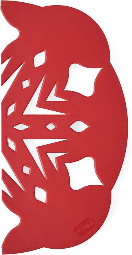 Talisman Designs Pie Top Cutter | Pie Crust Cutter | Pie Decorating Tools | Pie Pastry Baking Accessories | Stencil Crust Cutout | 10-Inch | Snowflake Design | Red
