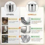 Stainless Steel Canning Pot with Rack and Lid, Large Water Bath Canner, Full Home Canning Supplies Starter Kit (20.5 Quarts, Black)