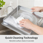 Utheer 17" x 13" Ceramic Nonstick Stainless Steel Griddle for Gas Grill, Charcoal, Oven, Stove Top Griddle, Non-Toxic, PFAS/PFOA/PTFE Free, Oven Up to 500°F, for BBQ, Camping & Kitchen, Sliver