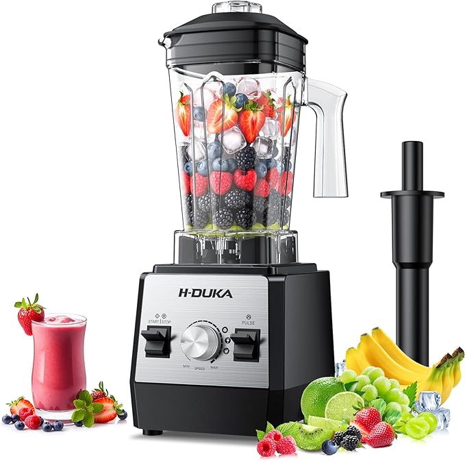 Smoothie Blender, 1400 Watt Powerful Blender for Smoothies, 64oz Capacity Countertop Blenders for Kitchen with BPA Free Container, Ice Crushing, Frozen Drinks, Puree, Protein Shakes