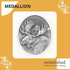 Heritage Pewter Moose Double Old Fashion | Double Rocks Glass 14 OZ for Liquor | Expertly Crafted Pewter Glass