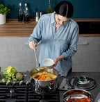 18/10 Stainless Steel Kitchen Utensils Set - 15” All Metal Cooking Tools, 11PCS - 2 Tongs, Fork, Solid Spoon, Slotted Spoon, Spatula, Soup Ladle, Skimmer, Slotted Spatula, Spaghetti Spoon, Large Spoon