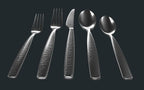 Engraved Silverware Set for 12 | 18/10 Stainless Steel Flatware with Mirror Finish and Engraved Handles | Heavy-Duty, Dishwasher Safe, Built to Last (60-Piece, Mezzano Engraved)