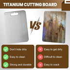 Titanium Cutting Board, 2025 Upgrade 100% Pure Titanium Cutting Boards for Kitchen,Food Grade Double Sided Cutting Mat for Meats,Fruits,Vegetables, Dishwasher Safe Chopping Boards-14"L x 10"W
