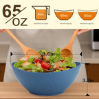Homienly 60oz Wheat Straw Bowls Set of 6 Salad bowls Large Capacity Popcorn Bowl Unbreakable Serving Bowls Microwave & Dishwasher Safe Bowl Set Alternative for Plastic Bowls for Kitchen - Multi-colors