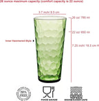 KOXIN-KARLU Mixed Drinkware 26-ounce Plastic Tumbler Acrylic Water Glasses, set of 8 Multicolor