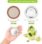 204pcs Regular Mouth Canning Lids, Canning Jar Lids for Ball, Kerr Jars, Split-Type Metal Mason Jar Lids for Canning, 100% Fit & Airtight 2.76" (70mm, Silver)