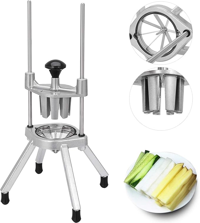 Happybuy 8-Section Commercial Easy Wedger Stainless Steel Blade Fruit Lime Slicer, Lemon Cutter 8 Wedges for Bar Restaurant