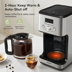 Gevi 14-Cup Drip Coffee Maker, Programmable with Timer for Home & Office, 2-Hour Warm, Pause & Serve, Glass Carafe